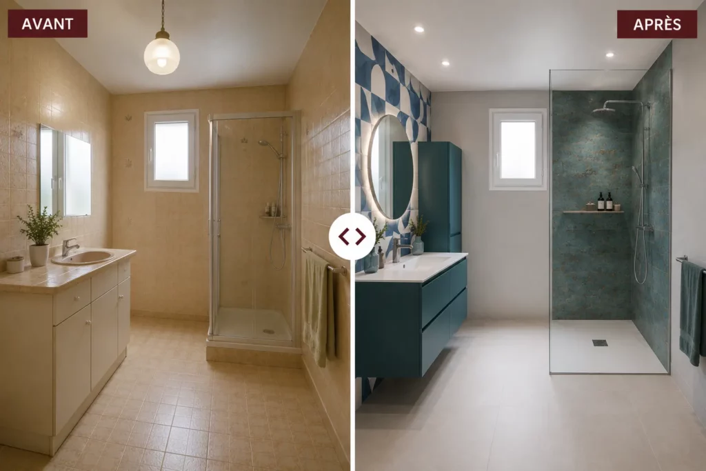 rénovation de salle de bain complète à la roche sur yon en vendée